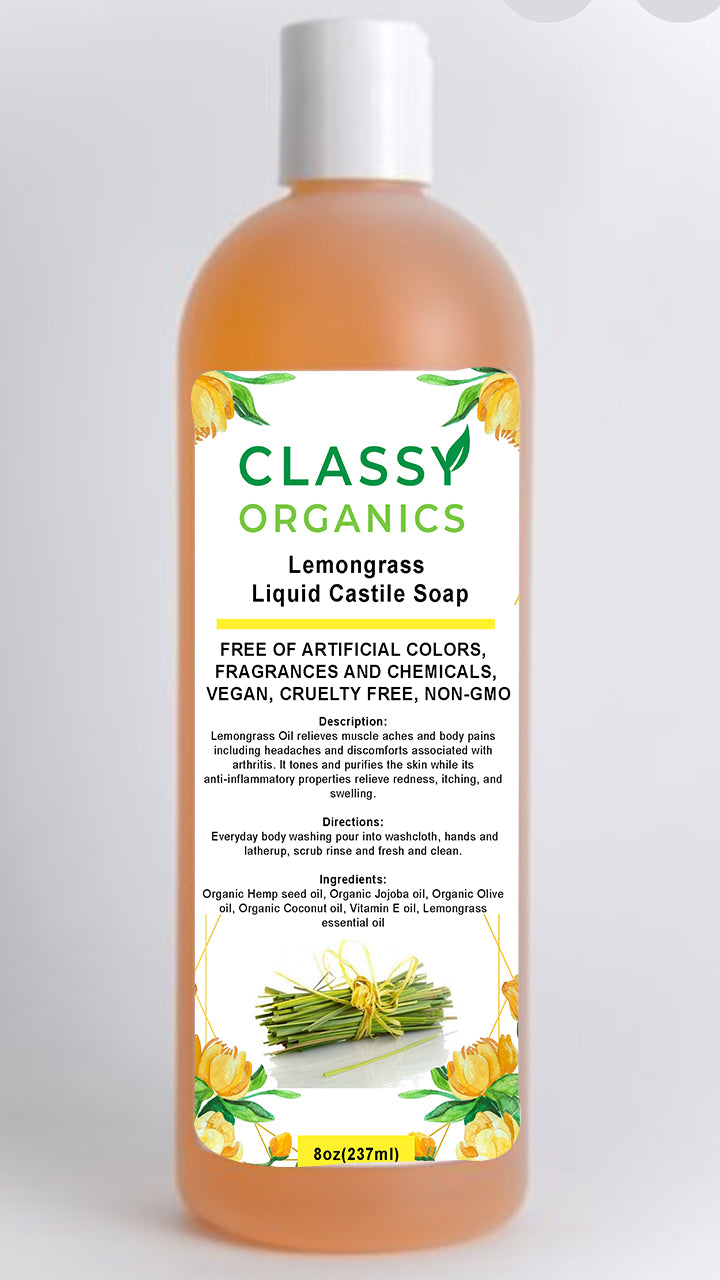 Classy Organics Lemongrass Castile Soap